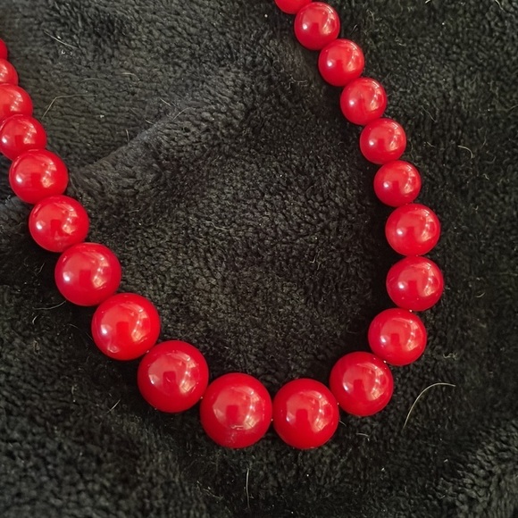 Red Sea Bamboo Coral Beaded Necklace by Jay King - Picture 9 of 11